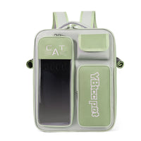 HKM-894931 Solid Color Cat Backpack - Large Capacity, Breathable, Portable Design for All Seasons