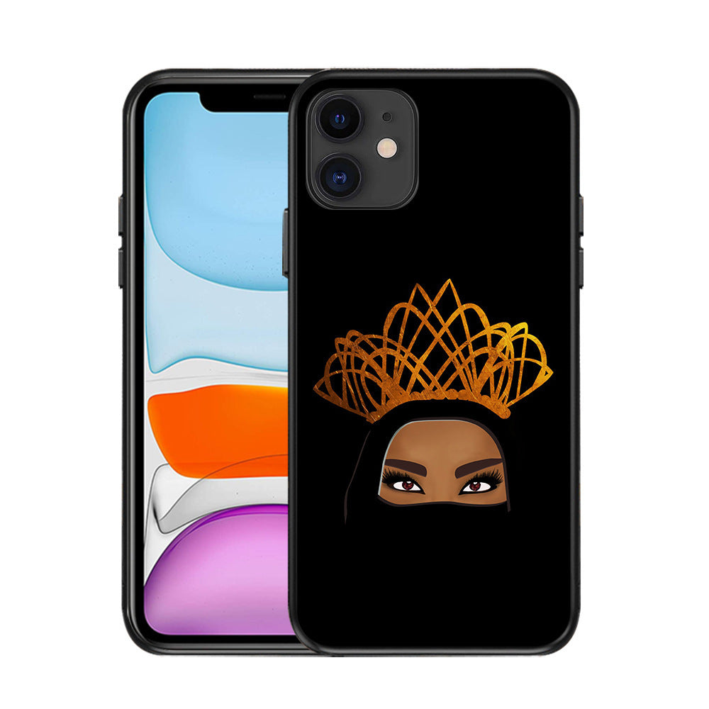 HKM-894995 Muslim Girl TPU Phone Case Compatible with iPhone Models - Solid Color Back Cover