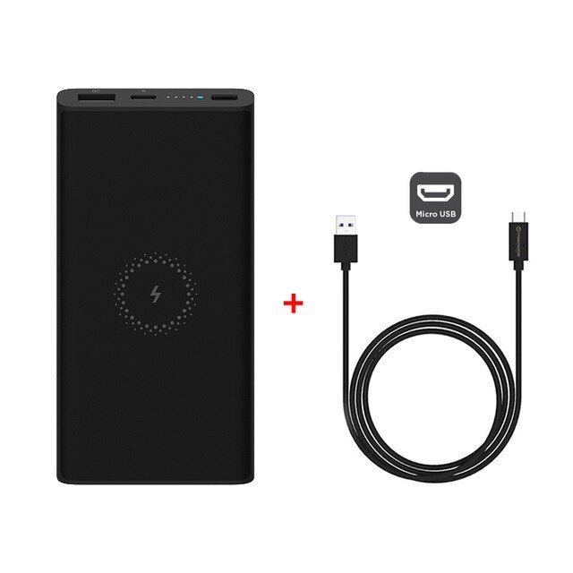 HKM-895123 10,000 mAh High-Capacity Wireless Charging Power Bank with USB-C Input, Available in White and Black