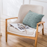 HKM-895123 Thick Knitted Acrylic Cushion Cover - Plain Blended Design 45x45cm