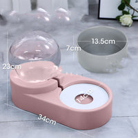 HKM-895251 Automatic 1.8L Pet Water Feeder and Double Bowl for Dogs and Cats, Eco-Friendly Design