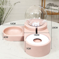 HKM-895251 Automatic 1.8L Pet Water Feeder and Double Bowl for Dogs and Cats, Eco-Friendly Design