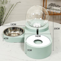HKM-895251 Automatic 1.8L Pet Water Feeder and Double Bowl for Dogs and Cats, Eco-Friendly Design