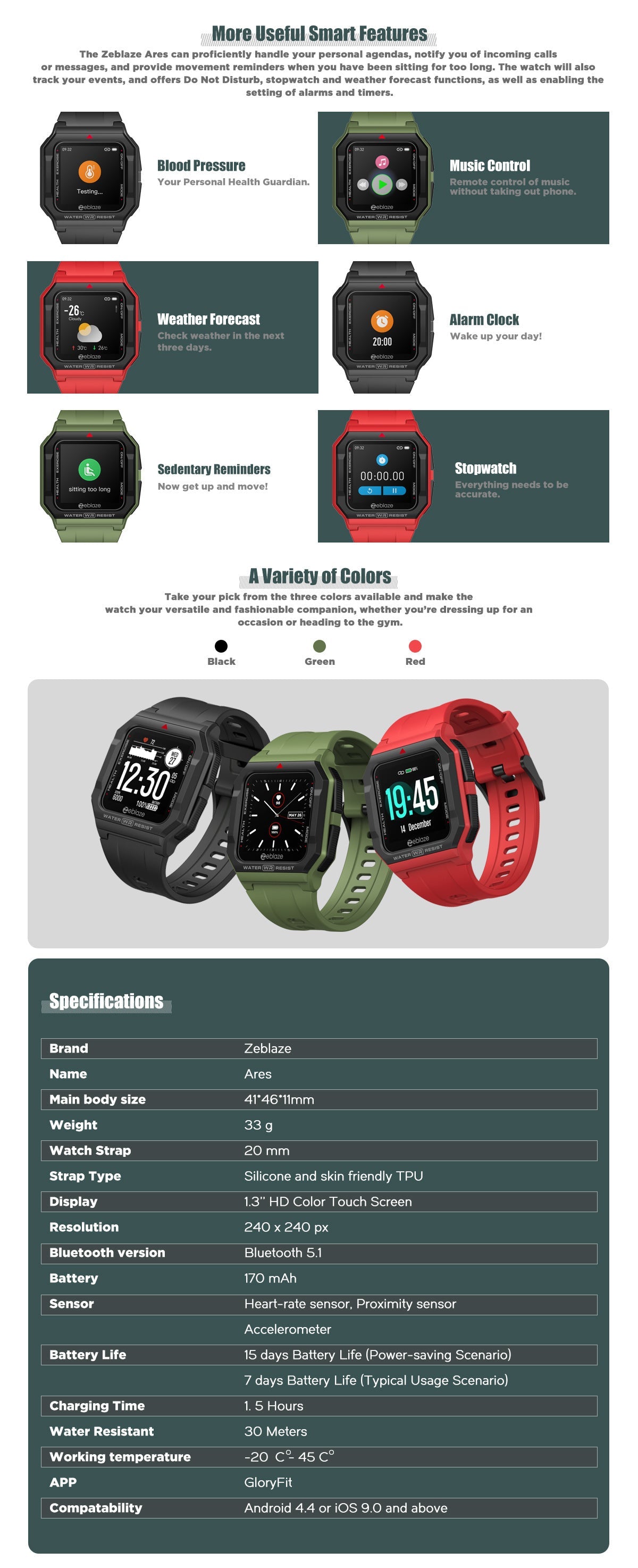 HKM-895251 Retro Smart Watch with Heart Rate Monitor and Blood Pressure Tracking - Multi-Language Support, Touch Screen, Customizable Dial
