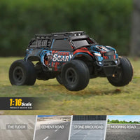 HKM-895315 1:16 Scale Electric Off-Road Remote Control Racing Car - Indoor/Outdoor Use