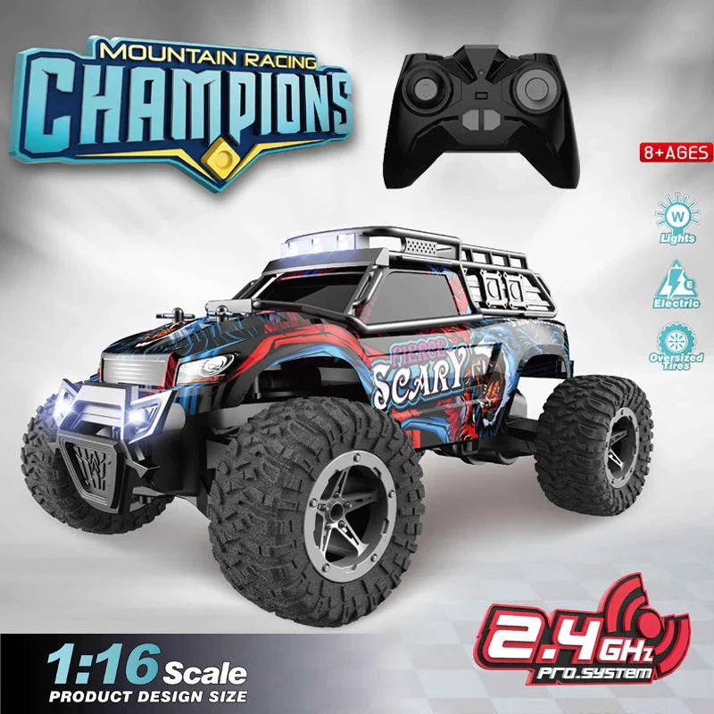 HKM-895315 1:16 Scale Electric Off-Road Remote Control Racing Car - Indoor/Outdoor Use