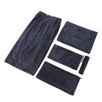 HKM-895315 Microfiber Towel Five-Piece Set in Hazy Purple, Dark Gray, Dark Pink, Light Purple, Ice Blue, Pearl White