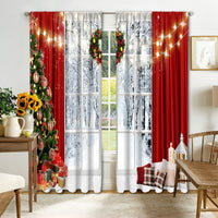 HKM-895443 Digital Printed Christmas Curtains - High Shading, Polyester, Multiple Designs and Sizes Available