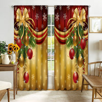 HKM-895443 Digital Printed Christmas Curtains - High Shading, Polyester, Multiple Designs and Sizes Available