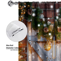 HKM-895443 Digital Printed Christmas Curtains - High Shading, Polyester, Multiple Designs and Sizes Available