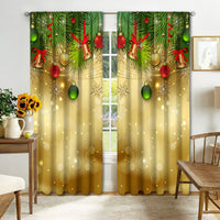 HKM-895443 Digital Printed Christmas Curtains - High Shading, Polyester, Multiple Designs and Sizes Available
