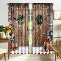 HKM-895443 Digital Printed Christmas Curtains - High Shading, Polyester, Multiple Designs and Sizes Available