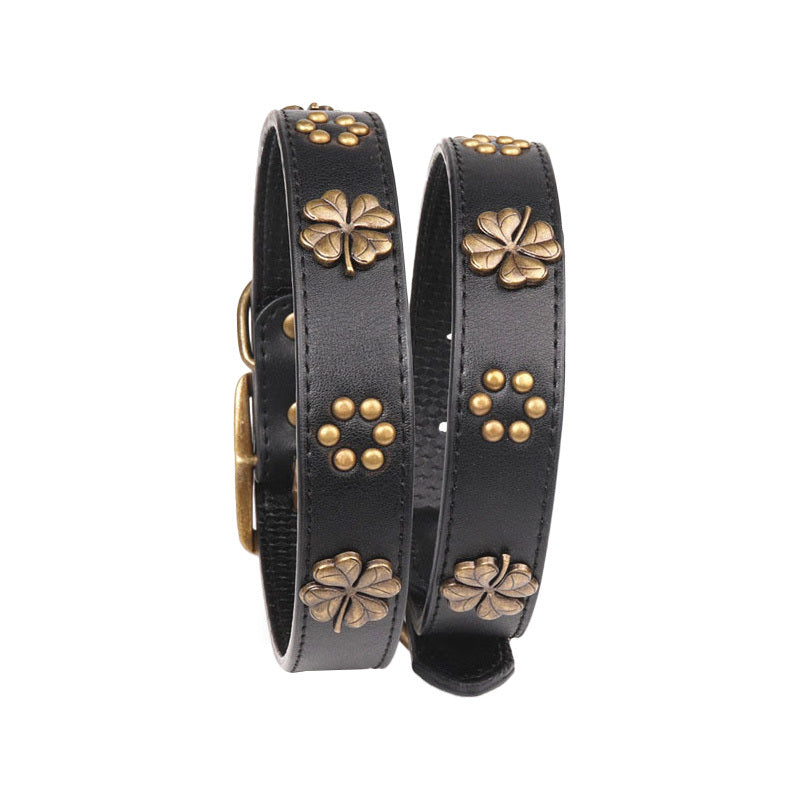 HKM-895443 Vintage bronze metal buckle pet collar