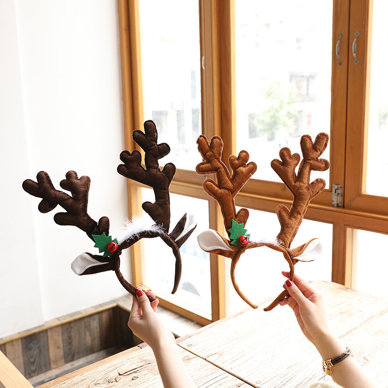 HKM-895507 Christmas Big Deer Antler Headband for Festivals and Celebrations