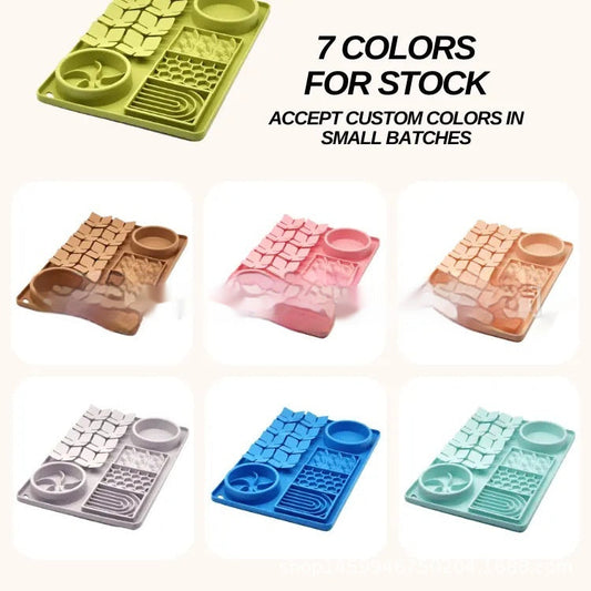 HKM-895507 Pet Tableware Slow Food Suction Cup Slow Food Mat Dog Licking Mat