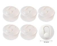 HKM-895571 Shell Needle-Free Quilt Clip Set - 6pcs, ABS Material, Compact Design in Lotus Root Powder, Mint Green, Pure White