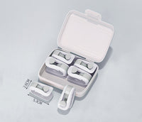 HKM-895571 Shell Needle-Free Quilt Clip Set - 6pcs, ABS Material, Compact Design in Lotus Root Powder, Mint Green, Pure White