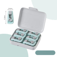 HKM-895571 Shell Needle-Free Quilt Clip Set - 6pcs, ABS Material, Compact Design in Lotus Root Powder, Mint Green, Pure White