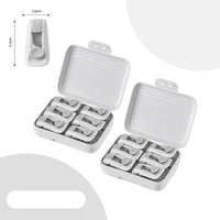 HKM-895571 Shell Needle-Free Quilt Clip Set - 6pcs, ABS Material, Compact Design in Lotus Root Powder, Mint Green, Pure White
