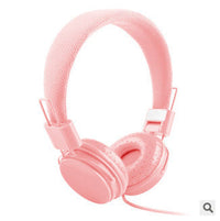 HKM-895635 Folding Wheat Color Headphone with Wire Control and Comfortable Head-Mount Design