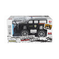 HKM-895699 1/16 Scale Remote Control 4WD Monster Truck for Kids Age 5 to 7, Plastic Construction, Fun Outdoor Vehicle