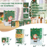 HKM-895699 Creative Birthday Surprise Box Set - Santa Snowman Design in Multiple Sizes