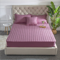 HKM-895699 Quilted Solid Color Cotton Bedspread - Non-Slip Mattress Protector Cover - Modern Simple Design
