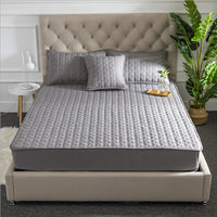 HKM-895699 Quilted Solid Color Cotton Bedspread - Non-Slip Mattress Protector Cover - Modern Simple Design