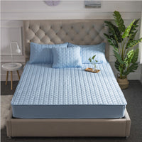 HKM-895699 Quilted Solid Color Cotton Bedspread - Non-Slip Mattress Protector Cover - Modern Simple Design
