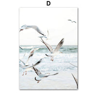 HKM-895891 Dandelion and Dolphin Canvas Wall Art – Vertical Landscape Print for Beach Decor