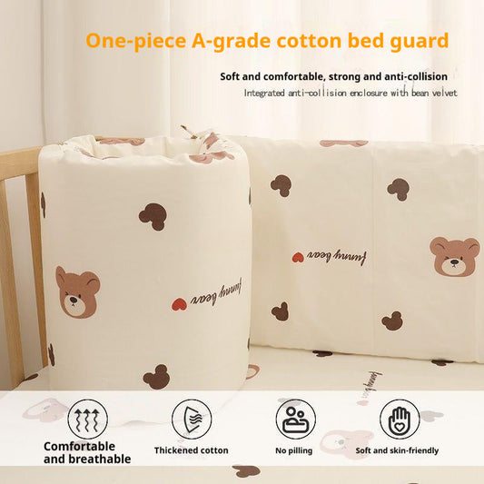 HKM-895891 One-Piece Baby Anti-Collision Bed with Cute Animal Designs - 28cm Height