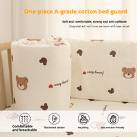 HKM-895891 One-Piece Baby Anti-Collision Bed with Cute Animal Designs - 28cm Height