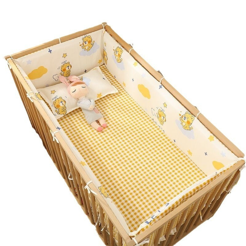 HKM-895891 One-Piece Baby Anti-Collision Bed with Cute Animal Designs - 28cm Height