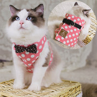 HKM-896083 Adjustable Rope Cat Chest Strap with D-Ring and Butterfly Tie for Pets