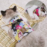 HKM-896083 Adjustable Rope Cat Chest Strap with D-Ring and Butterfly Tie for Pets