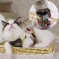 HKM-896083 Adjustable Rope Cat Chest Strap with D-Ring and Butterfly Tie for Pets