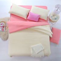 HKM-896211 Double Spell Four-Piece Bedding Set - Soft Polyester Fiber Fabric