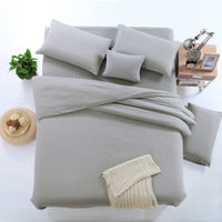 HKM-896211 Double Spell Four-Piece Bedding Set - Soft Polyester Fiber Fabric