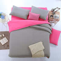 HKM-896211 Double Spell Four-Piece Bedding Set - Soft Polyester Fiber Fabric