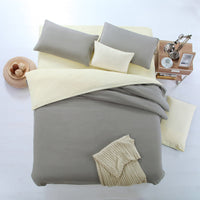 HKM-896211 Double Spell Four-Piece Bedding Set - Soft Polyester Fiber Fabric