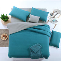 HKM-896211 Double Spell Four-Piece Bedding Set - Soft Polyester Fiber Fabric