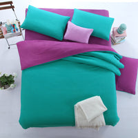 HKM-896211 Double Spell Four-Piece Bedding Set - Soft Polyester Fiber Fabric