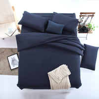 HKM-896211 Double Spell Four-Piece Bedding Set - Soft Polyester Fiber Fabric
