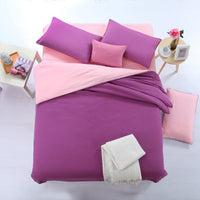 HKM-896211 Double Spell Four-Piece Bedding Set - Soft Polyester Fiber Fabric