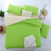 HKM-896211 Double Spell Four-Piece Bedding Set - Soft Polyester Fiber Fabric