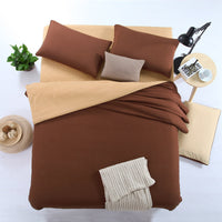 HKM-896211 Double Spell Four-Piece Bedding Set - Soft Polyester Fiber Fabric