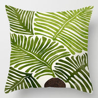 HKM-896275 Floral Plant Pattern Modern Minimalist Cushion Cover - Peach Skin, 40x40cm/45x45cm