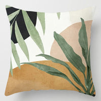 HKM-896275 Floral Plant Pattern Modern Minimalist Cushion Cover - Peach Skin, 40x40cm/45x45cm