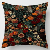 HKM-896275 Floral Plant Pattern Modern Minimalist Cushion Cover - Peach Skin, 40x40cm/45x45cm