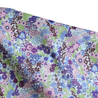 HKM-896723 CIARA Purple Floral Cotton Poplin Fabric, 1M x 1.45M, 100% Cotton